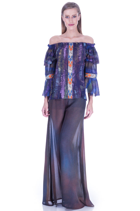 Bluza tul pictata manual I-143